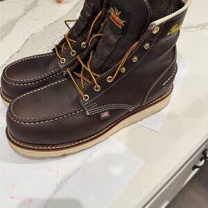 Men's Thorogood work boots.